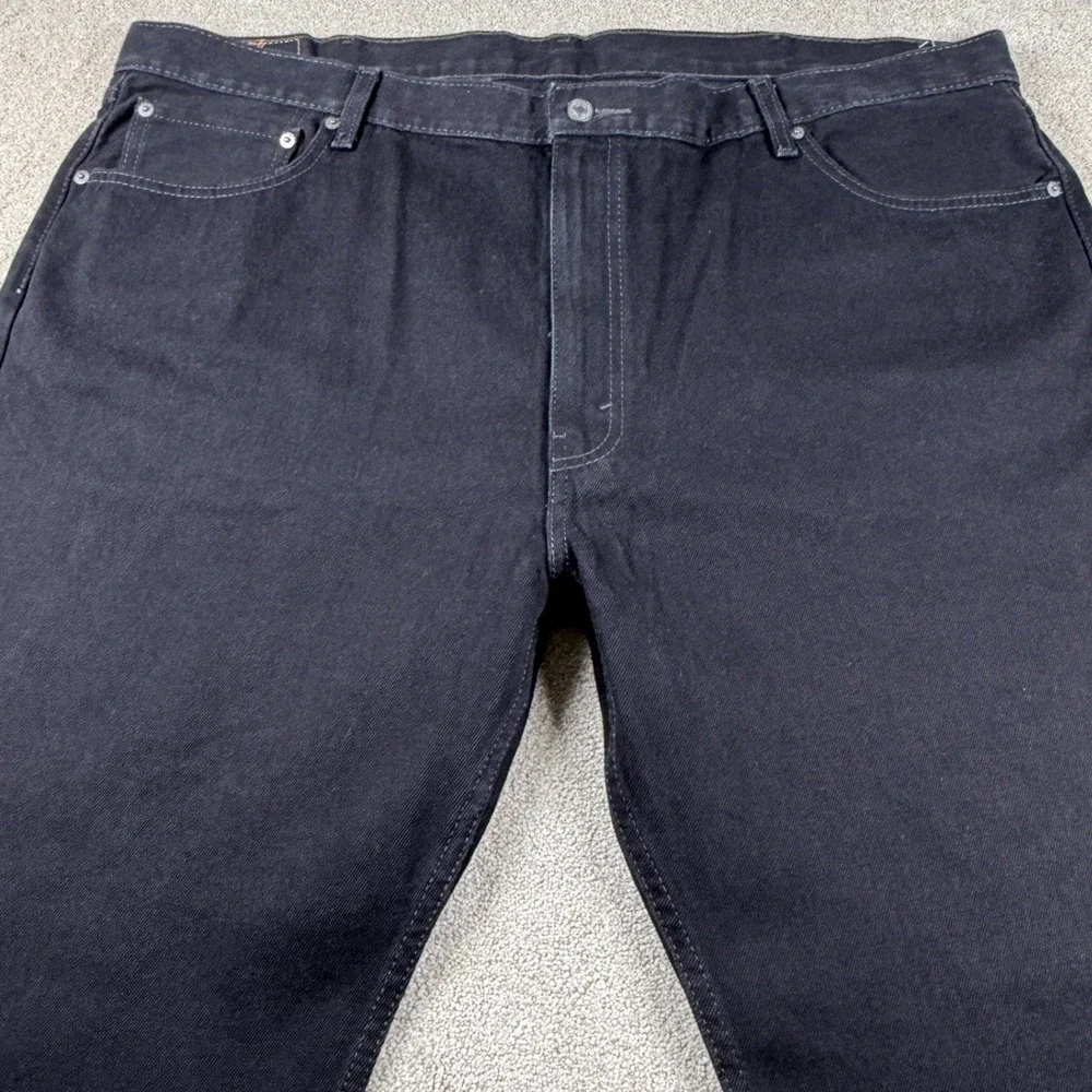 Levi's 505 Regular Fit Jeans Mens 48x28 Black New Straight Leg Denim 04505-0260